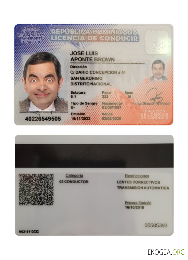 Dominican Republic driving license
